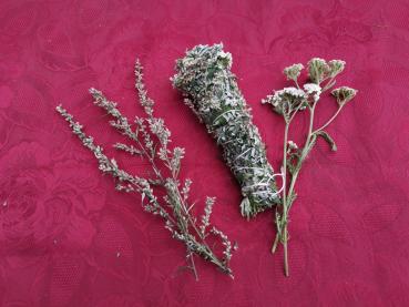 Beifuß-Schafgarbe Räucherbündel - handgefertigt und Bio-Qualität